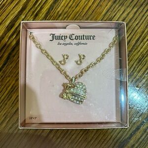 Juicy Couture Gold Heart Necklace Set